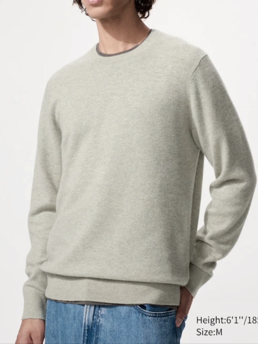 Nwt Uniqlo For Japan 100% Cashmere Crew Neck Sweater Long Sleeves Men M Light